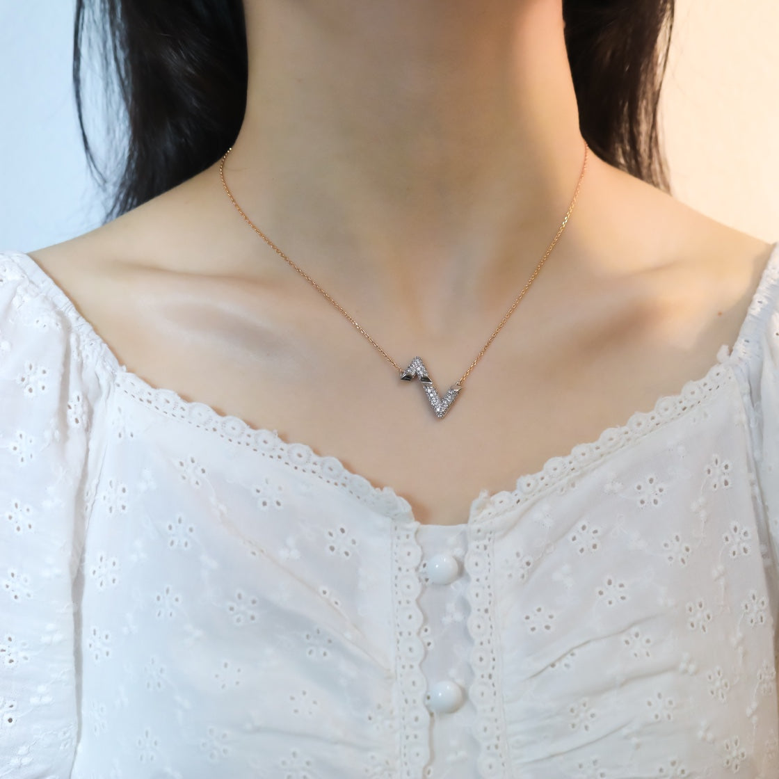 [Favorite]VOLT SILVER DIAMOND PEDANT NECKLACE