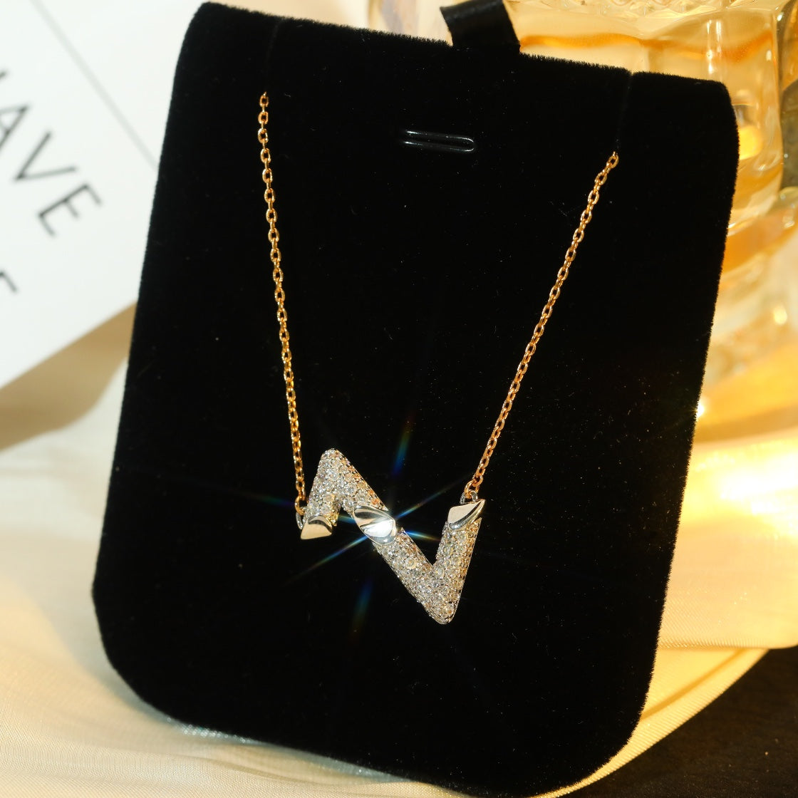 [Favorite]VOLT SILVER DIAMOND PEDANT NECKLACE