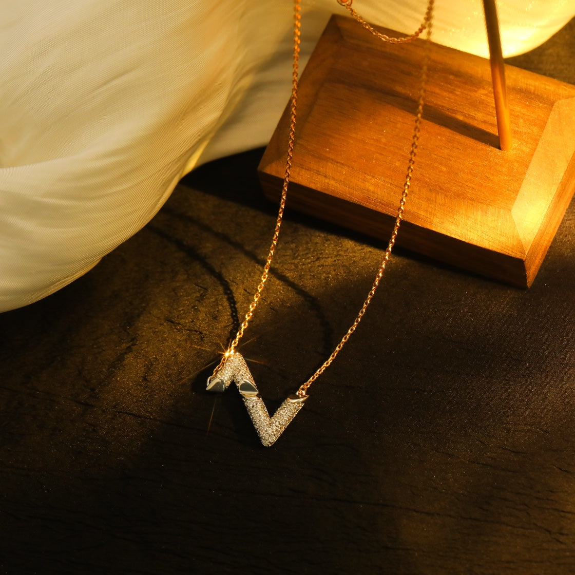 [Favorite]VOLT SILVER DIAMOND PEDANT NECKLACE