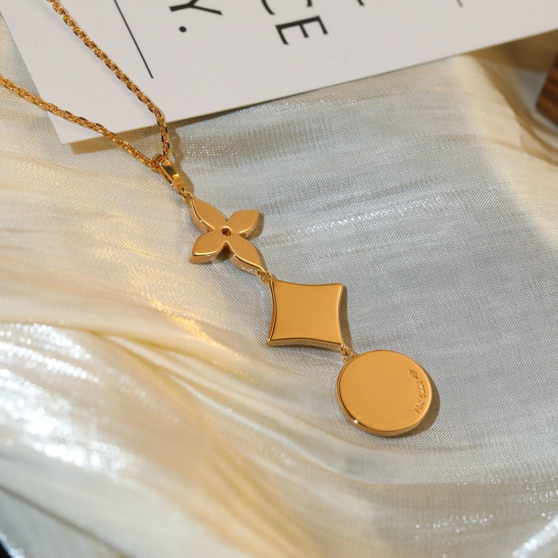 [Favorite]STAR AND SUN DIAMOND ROSE GOLD NECKLACE