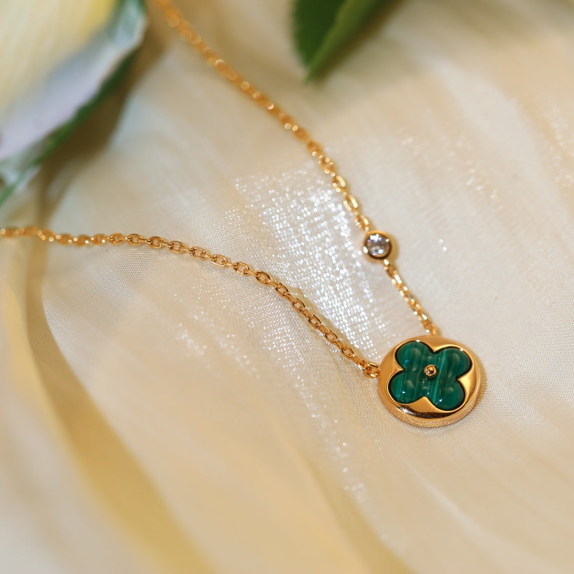 [Favorite]SUN PEDANT ROSE GOLD 1 DIAMOND NECKLACE