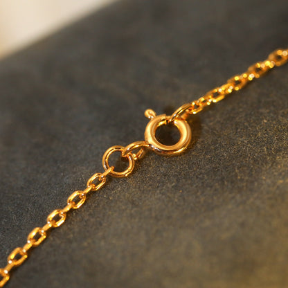 [Favorite]SUN PEDANT ROSE GOLD 1 DIAMOND NECKLACE