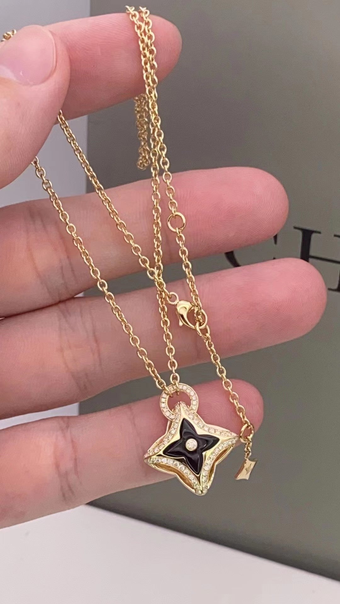 [Favorite]STAR PEDANT ROSE GOLD DIAMOND NECKLACE