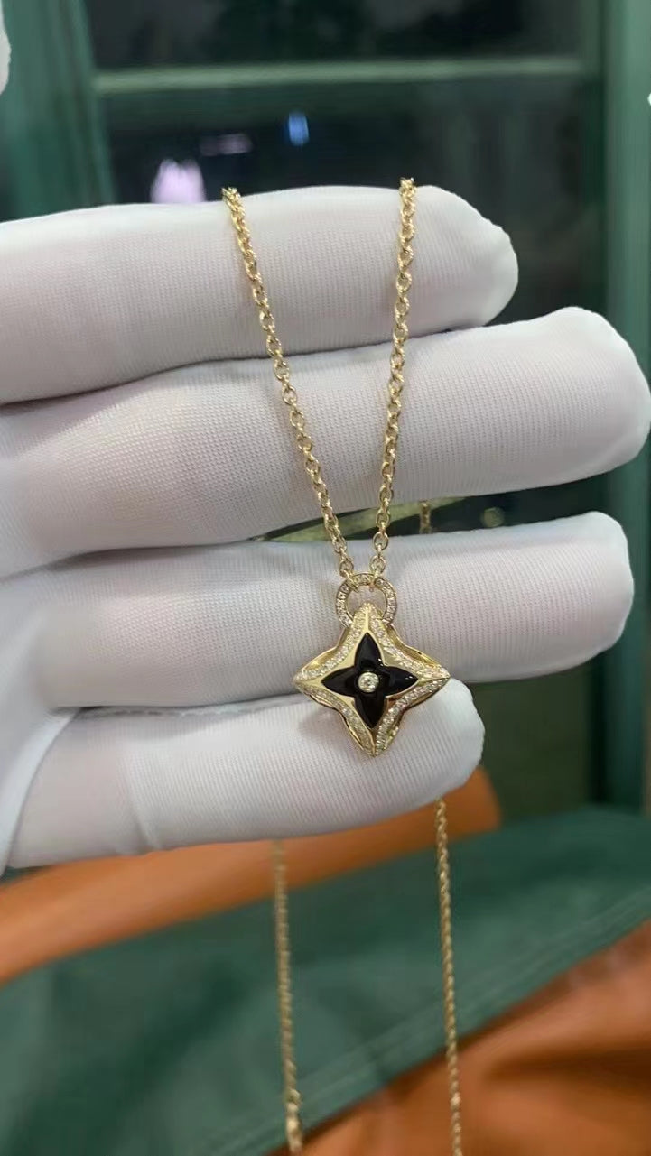 [Favorite]STAR PEDANT ROSE GOLD DIAMOND NECKLACE