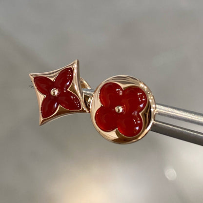 [Favorite]STAR AND SUN ROSE GOLD CARNELIAN STUD EARRINGS