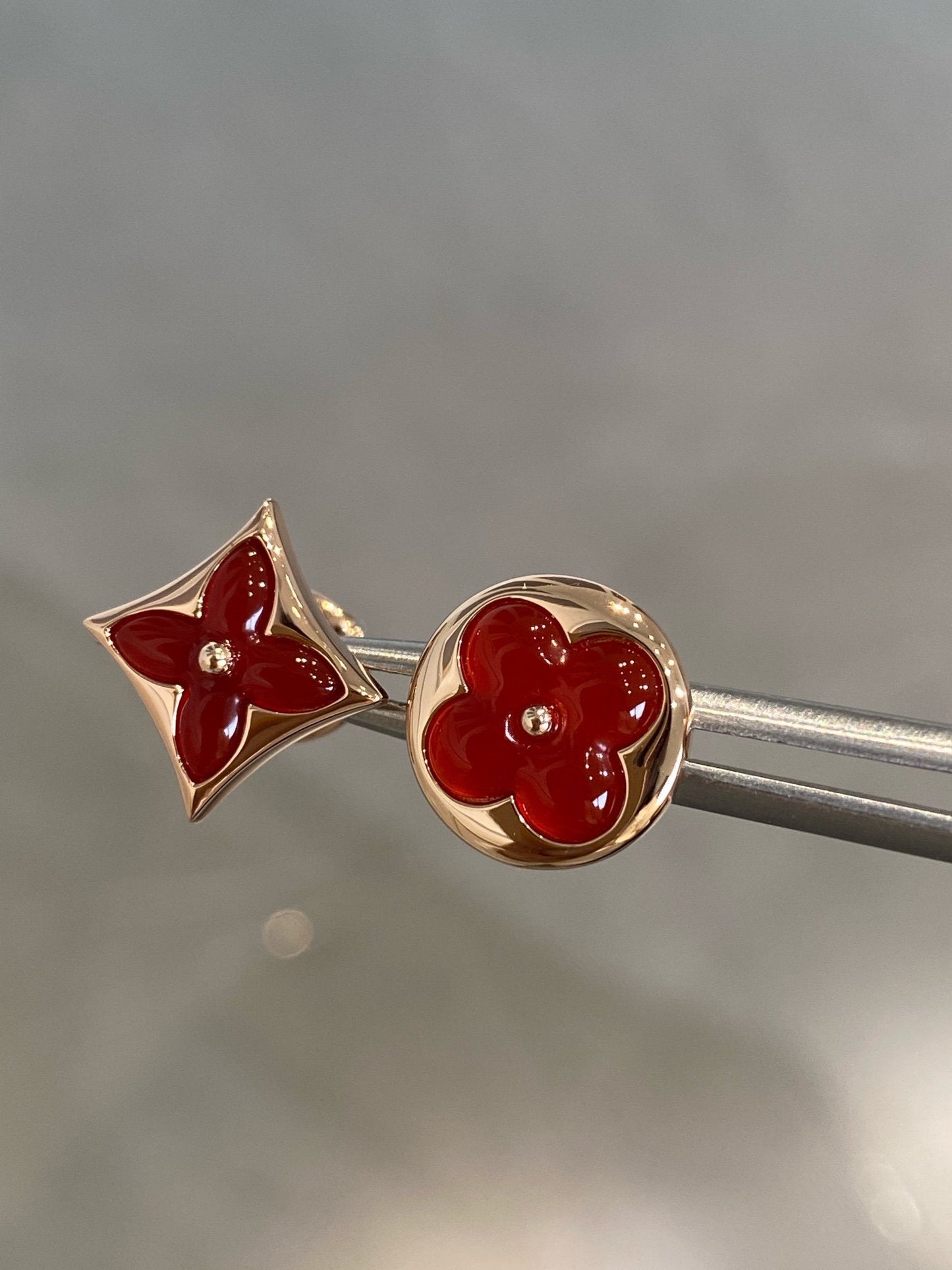 [Favorite]STAR AND SUN ROSE GOLD CARNELIAN STUD EARRINGS