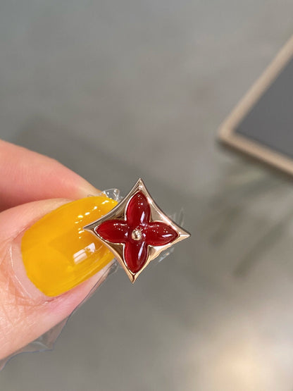 [Favorite]STAR AND SUN ROSE GOLD CARNELIAN STUD EARRINGS