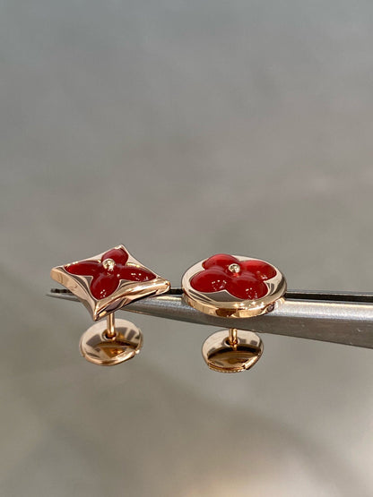 [Favorite]STAR AND SUN ROSE GOLD CARNELIAN STUD EARRINGS