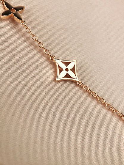 [Favorite]STAR AND SUN 7 MOTIFS GOLD BRACELET