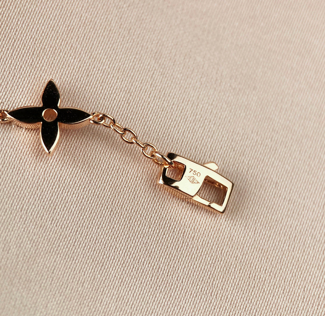 [Favorite]STAR AND SUN 7 MOTIFS GOLD BRACELET