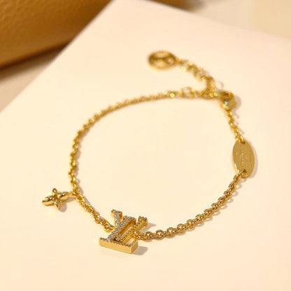 [Favorite]LOGO STAR MOTIF GOLD BRACELET