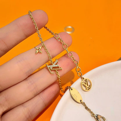 [Favorite]LOGO STAR MOTIF GOLD BRACELET