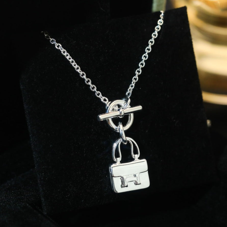 [Favorite]POP H PEDANT SILVER NECKLACE