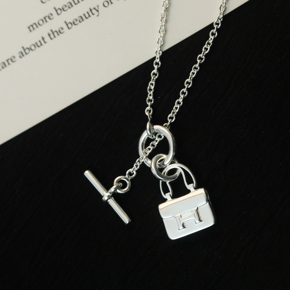 [Favorite]POP H PEDANT SILVER NECKLACE