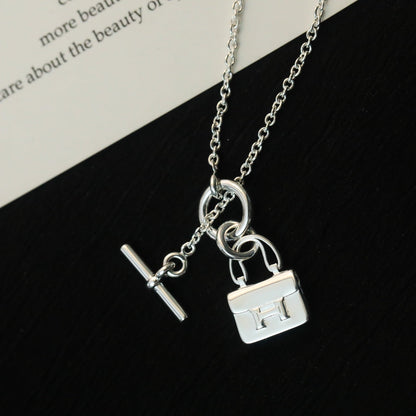 [Favorite]POP H PEDANT SILVER NECKLACE