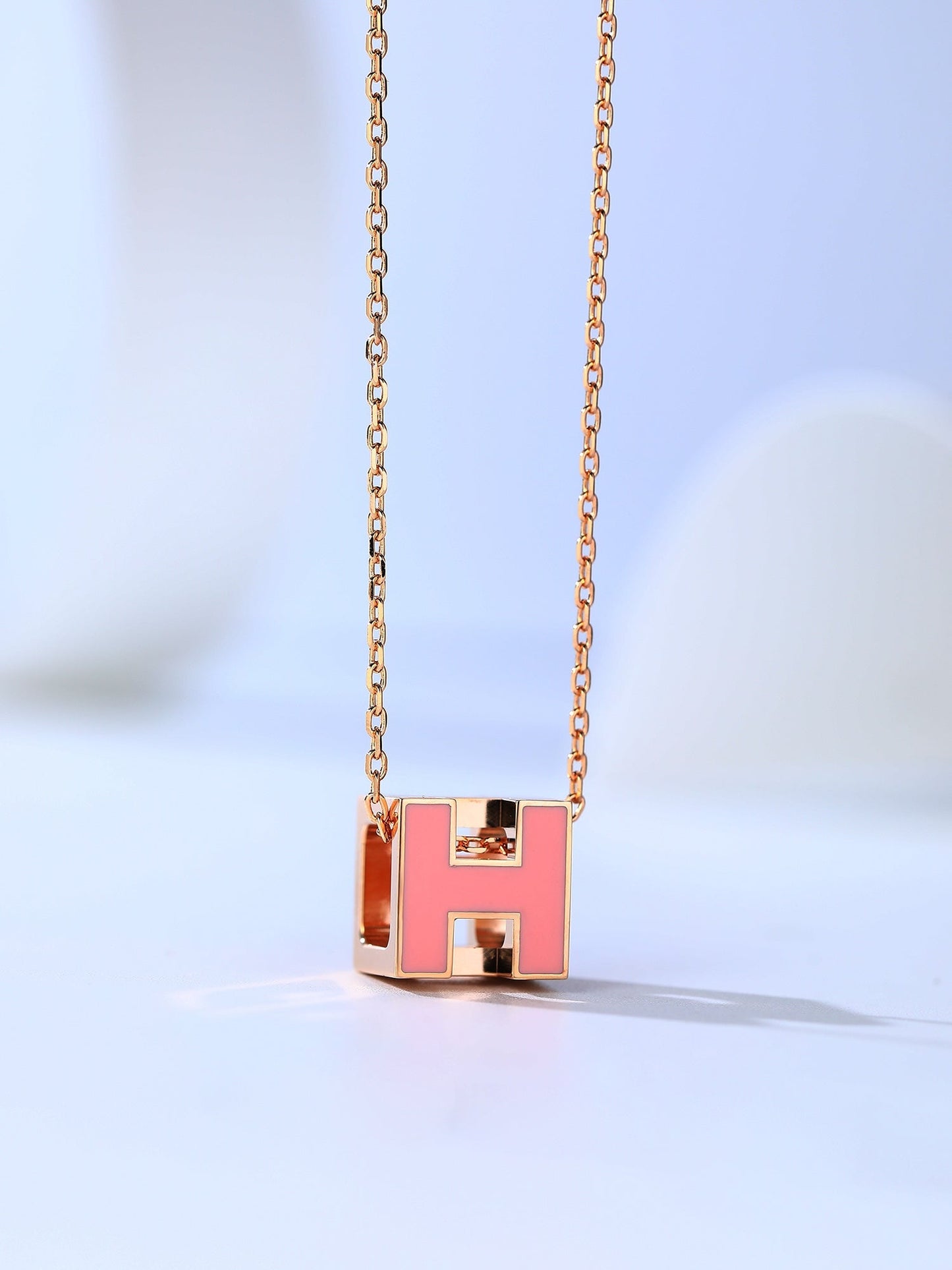 [Favorite]H CAGE ROSE GOLD NECKLACE