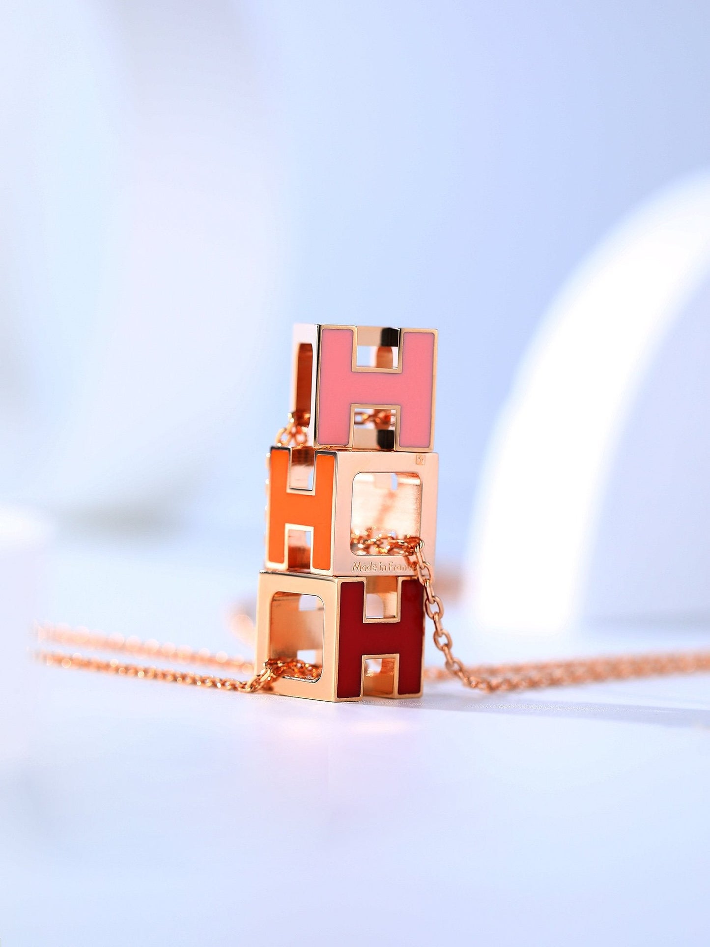 [Favorite]H CAGE ROSE GOLD NECKLACE