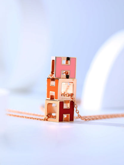 [Favorite]H CAGE ROSE GOLD NECKLACE