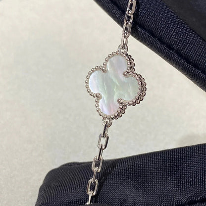 [Favorite]LUCKY CLOVER 5-MOTIF BRACELET - WHITE MOTHER-OF-PEARL COLLECTION