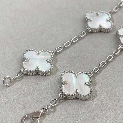 [Favorite]LUCKY CLOVER 5-MOTIF BRACELET - WHITE MOTHER-OF-PEARL COLLECTION