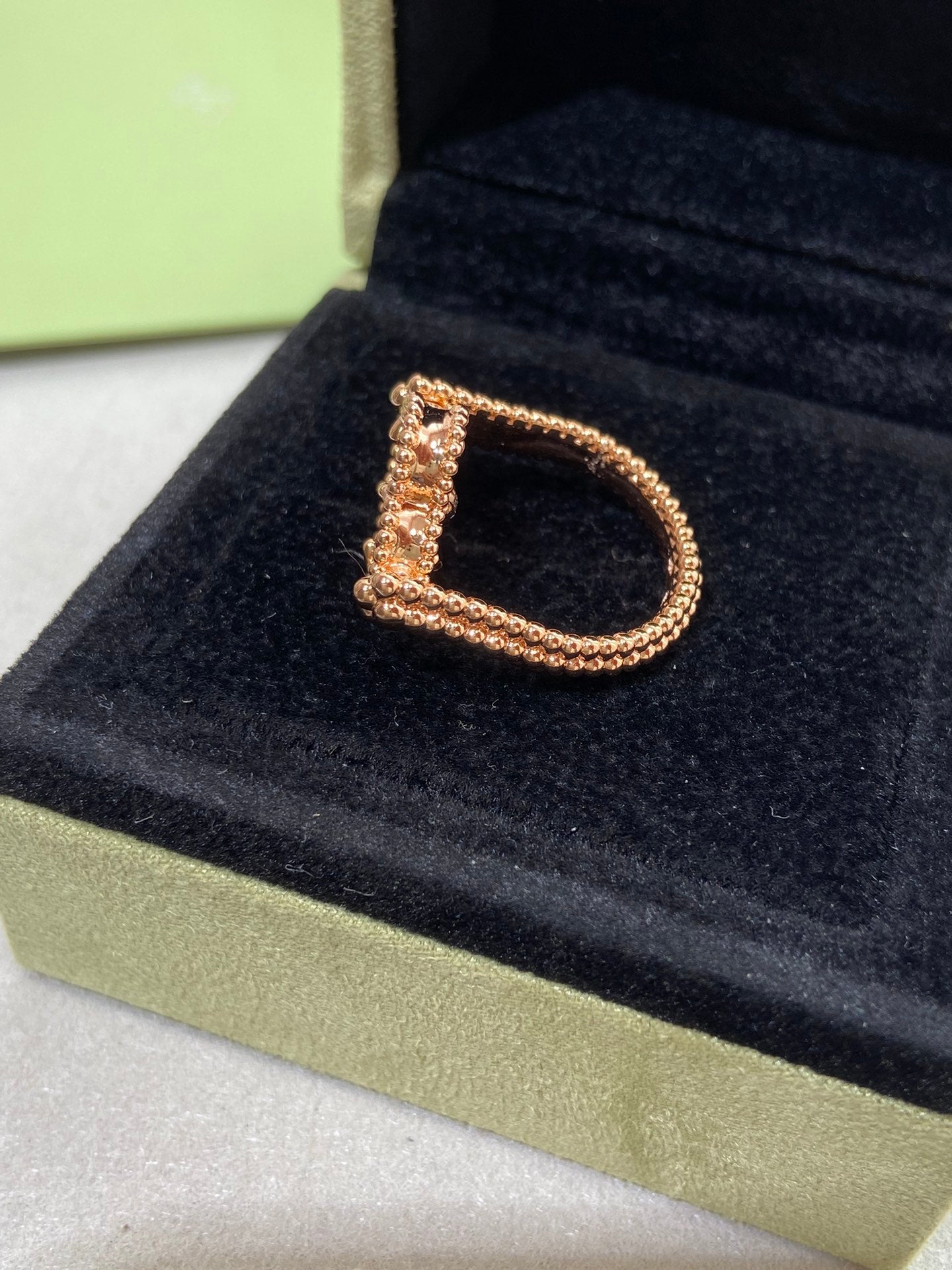 [Favorite]LUCKY CLOVER GOLD REVERSIBLE RING