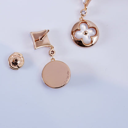 [Favorite]STAR AND SUN ROSE GOLD MOP DROP EARRINGS