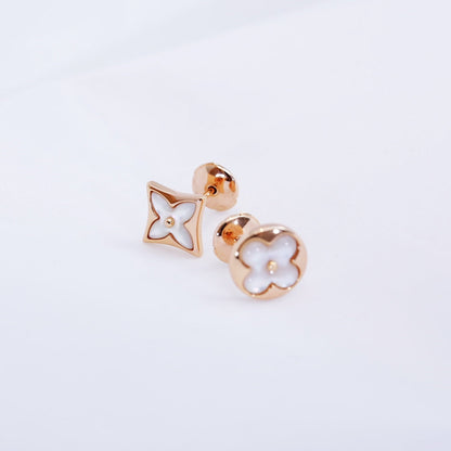 [Favorite]STAR AND SUN ROSE GOLD MOP STUD EARRINGS