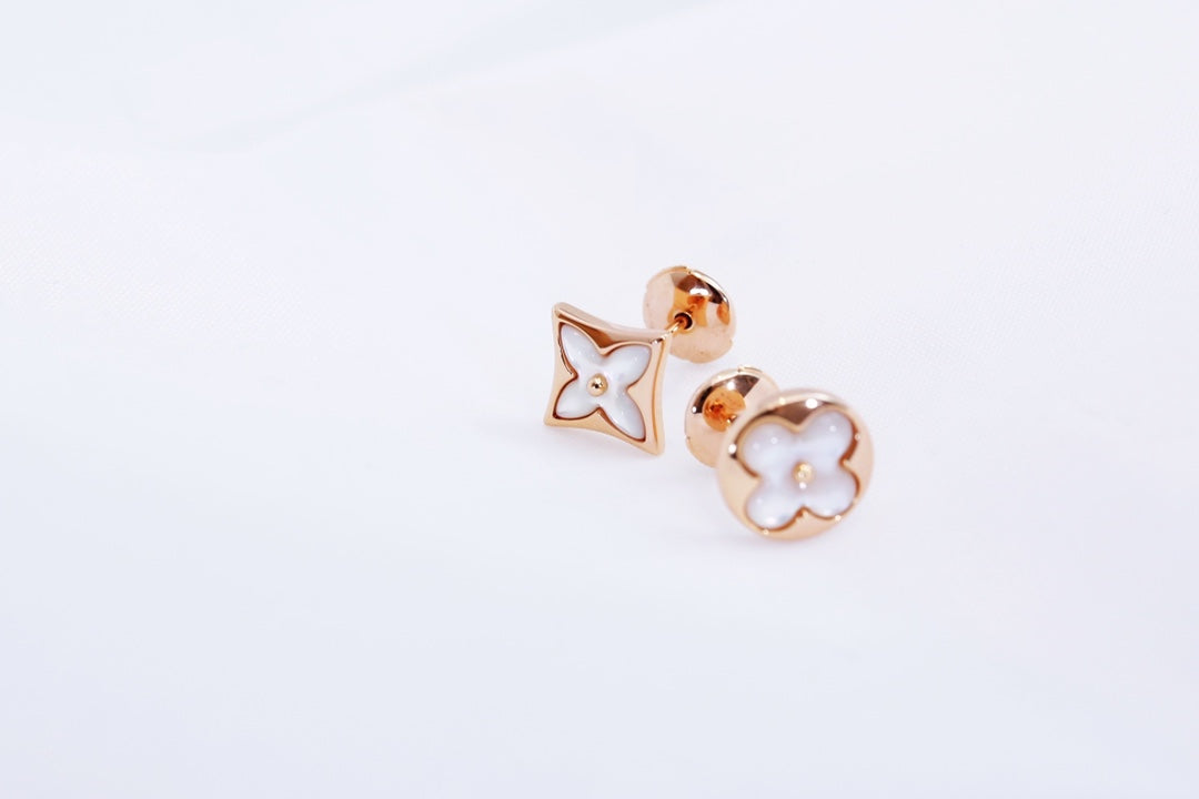 [Favorite]STAR AND SUN ROSE GOLD MOP STUD EARRINGS