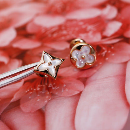[Favorite]STAR AND SUN ROSE GOLD MOP STUD EARRINGS