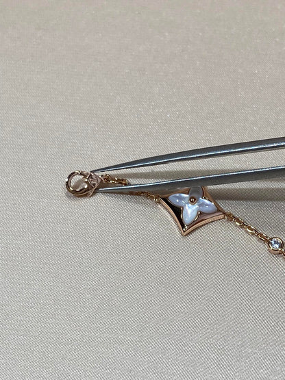 [Favorite]STAR 4 MOTIF MOP DIAMOND ROSE GOLD BRACELET