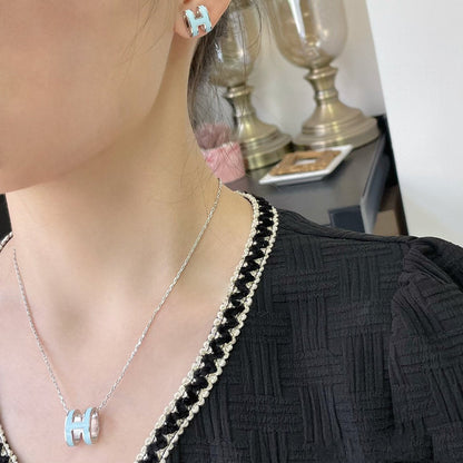 [Favorite]POP H SKY BLUE NECKLACE