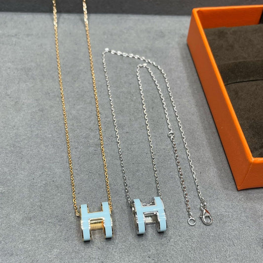 [Favorite]POP H SKY BLUE NECKLACE