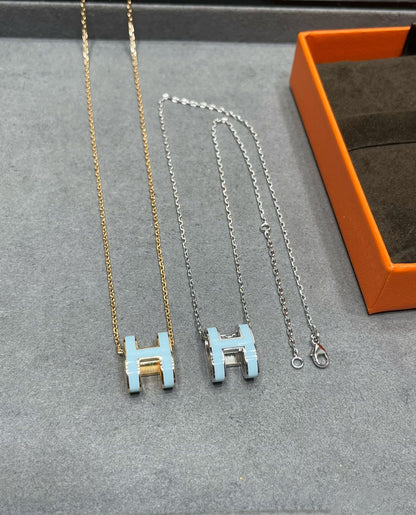 [Favorite]POP H SKY BLUE NECKLACE