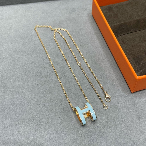 [Favorite]POP H SKY BLUE NECKLACE