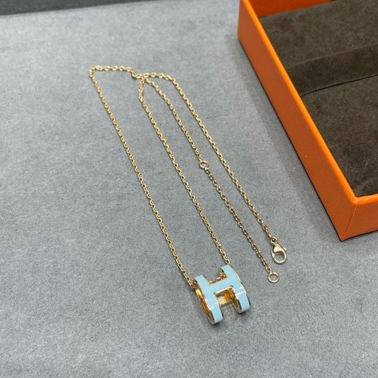 [Favorite]POP H SKY BLUE NECKLACE