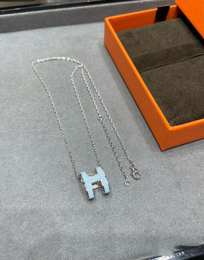 [Favorite]POP H SKY BLUE NECKLACE
