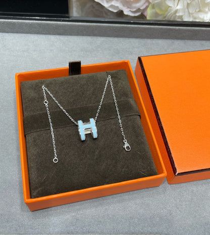 [Favorite]POP H SKY BLUE NECKLACE