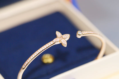 [Favorite]IDYLLE ROSE GOLD OPEN BRACELET DIAMOND PAVED