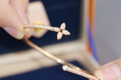 [Favorite]IDYLLE ROSE GOLD OPEN BRACELET DIAMOND PAVED