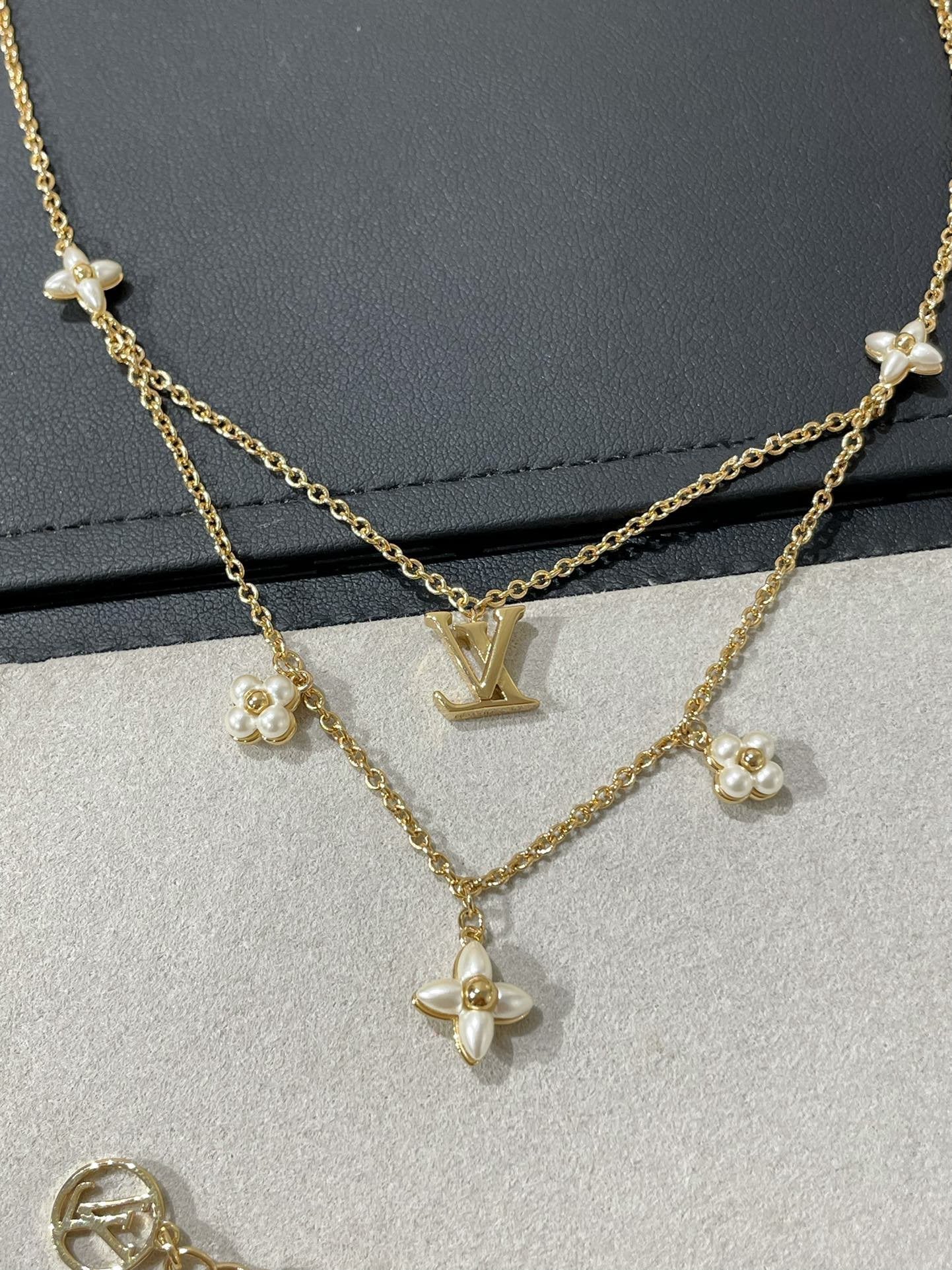 [Favorite]FLOWERGRAM GOLD MOP DOUBLE ROW NECKLACE