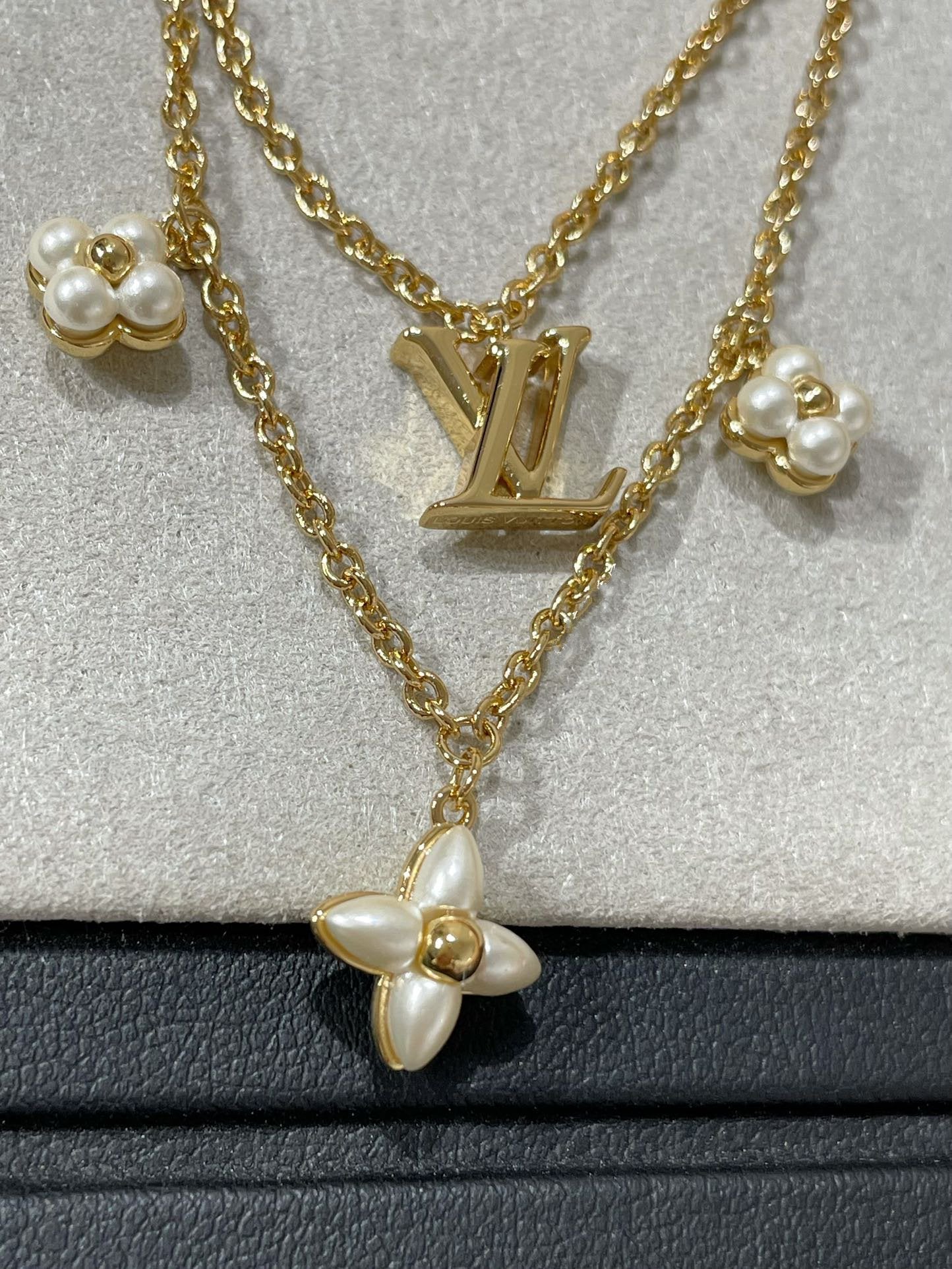 [Favorite]FLOWERGRAM GOLD MOP DOUBLE ROW NECKLACE