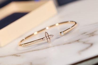 [Favorite]IDYLLE GOLD OPEN BRACELET DIAMOND PAVED