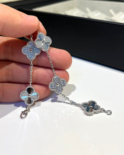 [Favorite]LUCKY CLOVER 5-MOTIF BRACELET - LASER COLLECTION