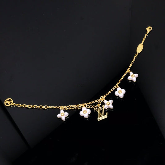 [Favorite]LOGO 6 MOTIF STAR AND SUN GOLD BRACELET