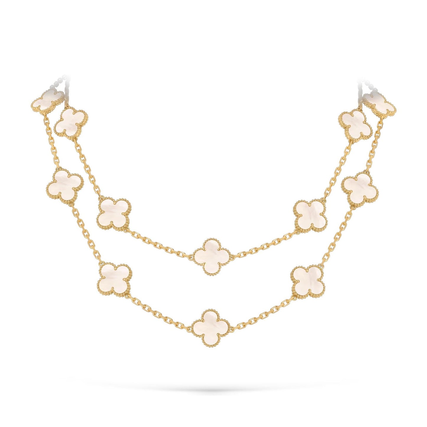 [Favorite]CLASSIC 20-MOTIF LUCKY CLOVER LONG NECKLACE GOLD COLLECTION