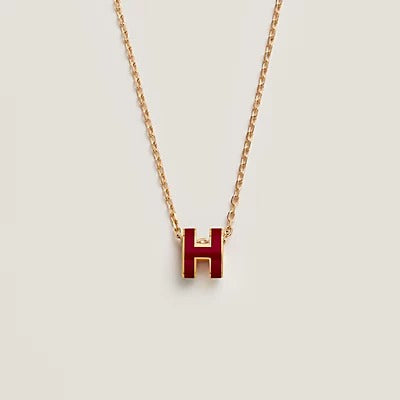 [Favorite]HM CLIC RED ENAMEL GOLD NECKLACE