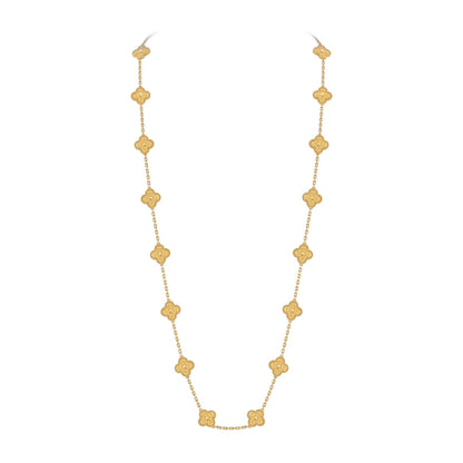 [Favorite]CLASSIC 20-MOTIF LUCKY CLOVER LONG NECKLACE GOLD COLLECTION