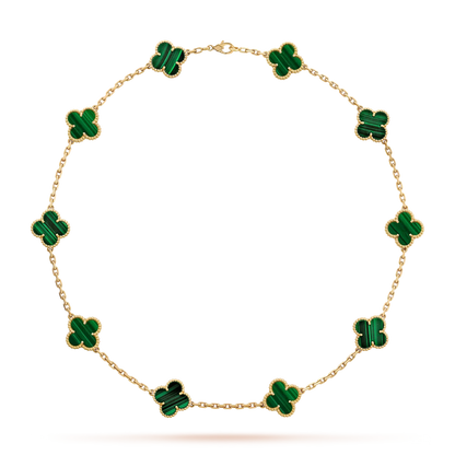 [Favorite]CLASSIC LUCKY 10-MOTIF CLOVER NECKLACE GOLD COLLECTION