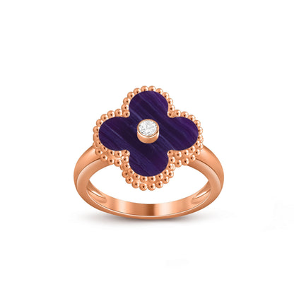 [Liebling]GLÜCKSKLEE DIAMANT-AKZENT ROSÉGOLD-RING KOLLEKTION