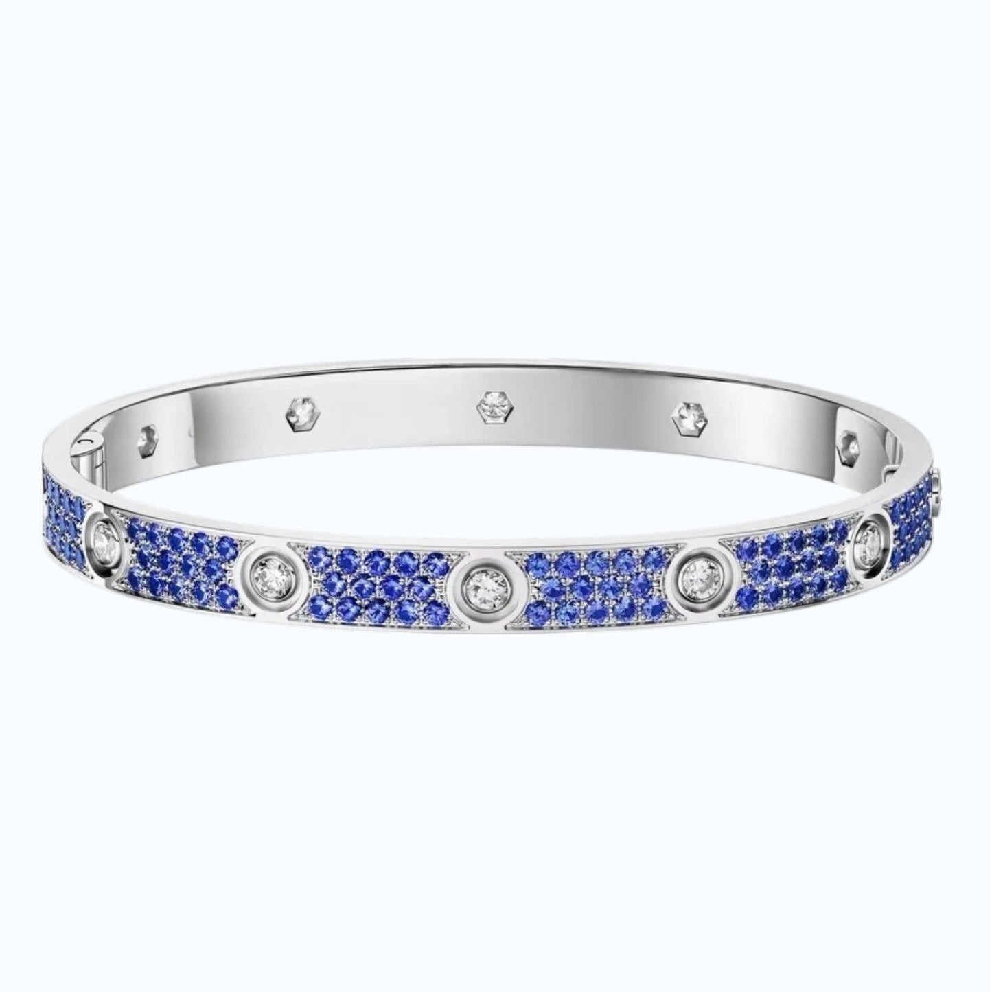 [Favorite]KLASSISCHES LOVE ARMREIF 6.1MM MIT 10-DIAMANTEN VOLL PAVÉ